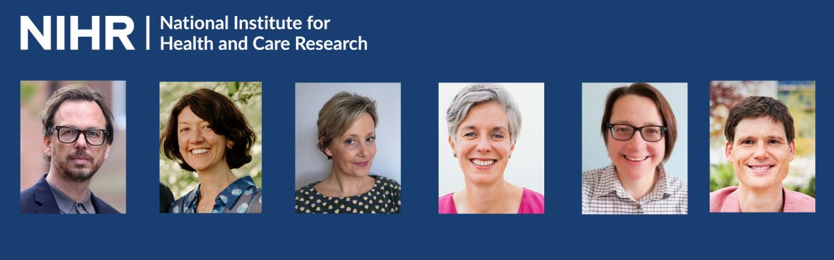 Please see the 2022 NIHR Research Professors from left to right: Prof David Taylor-Robinson, Prof Laura Shallcross, Professor Deborah Stocken, Dr Laurie Tomlinson, Prof Sian Taylor-Phillips, and Prof David Clifton